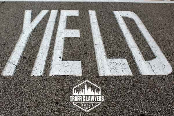 yield marking on the road, Failure to Yield in Illinois